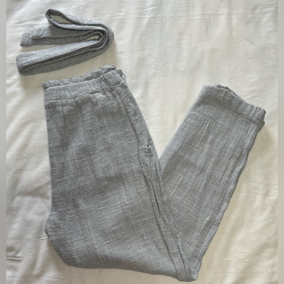 Free People Light Blue Pant & Belt Size 2 - Picture 4 of 13